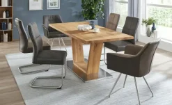 Woodford Säulentisch Ateno | 160 cm, Baumkante