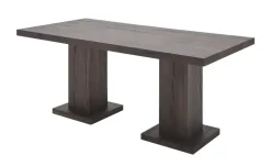 Woodford Säulentisch Moe | Eiche, Dunkelbraun, lackiert, 180 cm