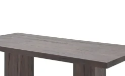 Woodford Säulentisch Moe | Eiche, Dunkelbraun, lackiert, 180 cm