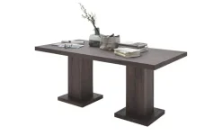 Woodford Säulentisch Moe | Eiche, Dunkelbraun, lackiert, 180 cm