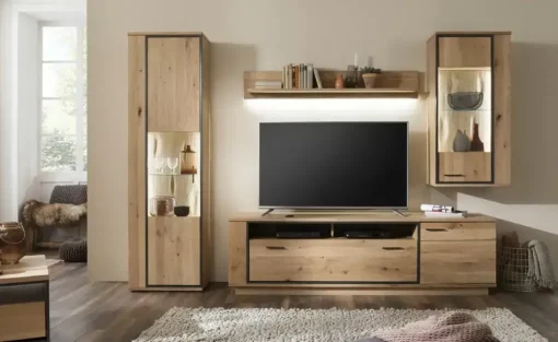 Woodford Wohnkombination Sania | Schubkastendämpfer, Türdämpfer, Kabeldurchlass/Kabelkanal