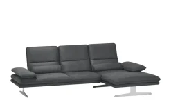 W.SCHILLIG Ecksofa aus Mikrofaser Broadway | Anthrazit, rechts