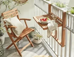 Yorkshire Balkonhängetisch klappbar Holstein | Eukalyptus