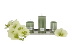 Zylinderkerze Powder Rillen | 10 cm, 5,8 cm | Höffner
