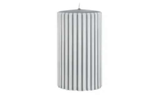 Zylinderkerze Powder Rillen | 10 cm, 5,8 cm | Höffner